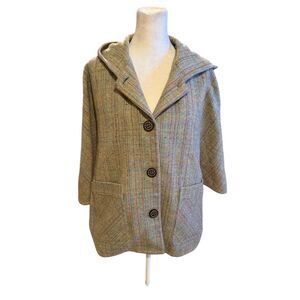 Paul & Joe for Target Women's Plaid Hooded Cape Poncho Size S Multicolor